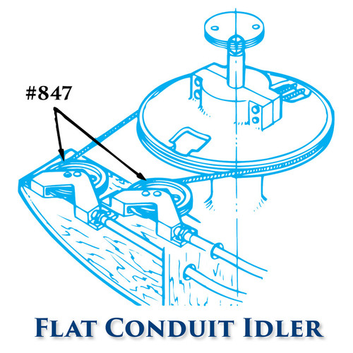 Flat Conduit Idler with Needle Bearings - 6" Sheave Flat Conduit Idler with Needle Bearings - 6" Sheave