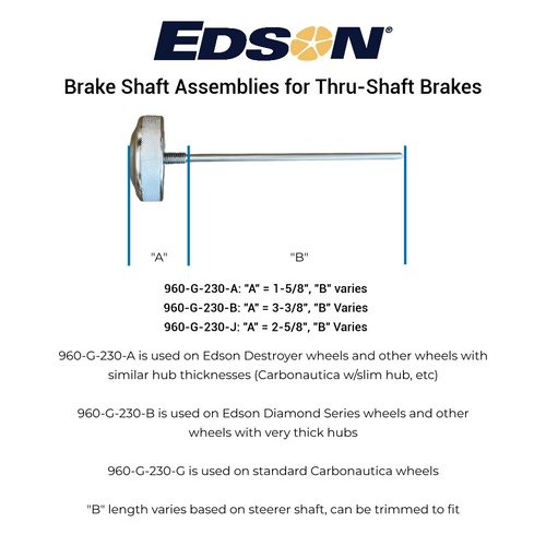 Brake Knob & Shaft Assembly for #336 Pedestal with Tapered Shaft (960-G-230-A-BSL7-5/8)