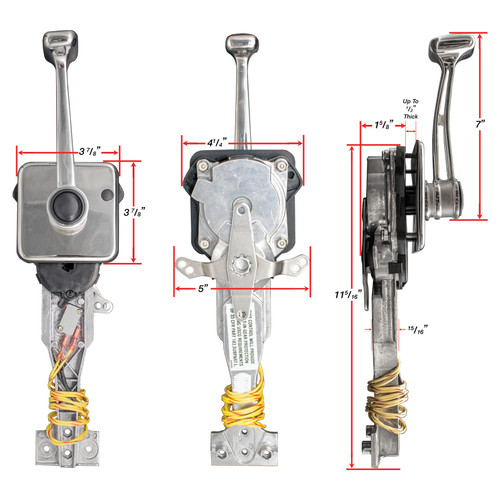 Single Lever Engine Control Handle, with Faceplate & Morse SL3 Mechanism Single Lever Engine Control Handle, with Faceplate & Morse SL3 Mechanism