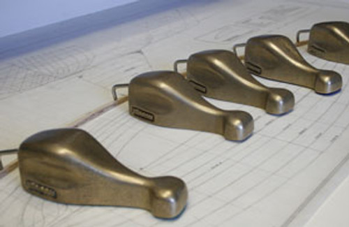 Set of Six Bronze Spline Weights Set of Six Bronze Spline Weights