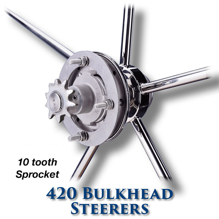 420 Bulkhead Steerer - 10 Tooth Sprocket - Tapered Shaft (Less Brake)