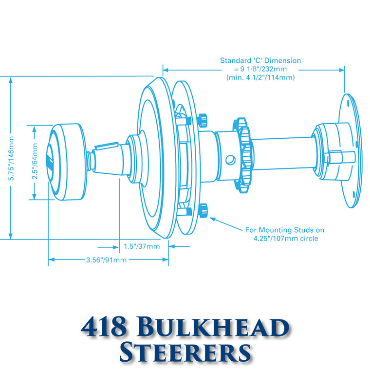 418 Bulkhead Steerer - 10 Tooth Sprocket - Tapered Shaft (With Brake)