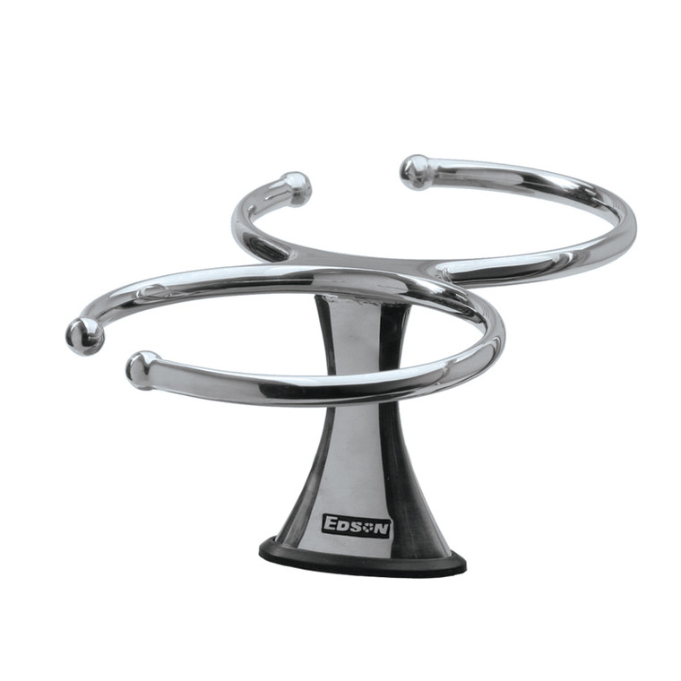 Double Stainless Steel Drink Holder - Dash Mount