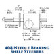 408 Needle Bearing Shelf Steerer - 21 Tooth Sprocket - Tapered Shaft (With Brake)