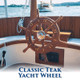 28-inch Classic Teak Yacht Wheel with 1-inch Straight Hub