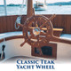 32-inch Classic Teak Yacht Wheel with 1-inch Straight Hub