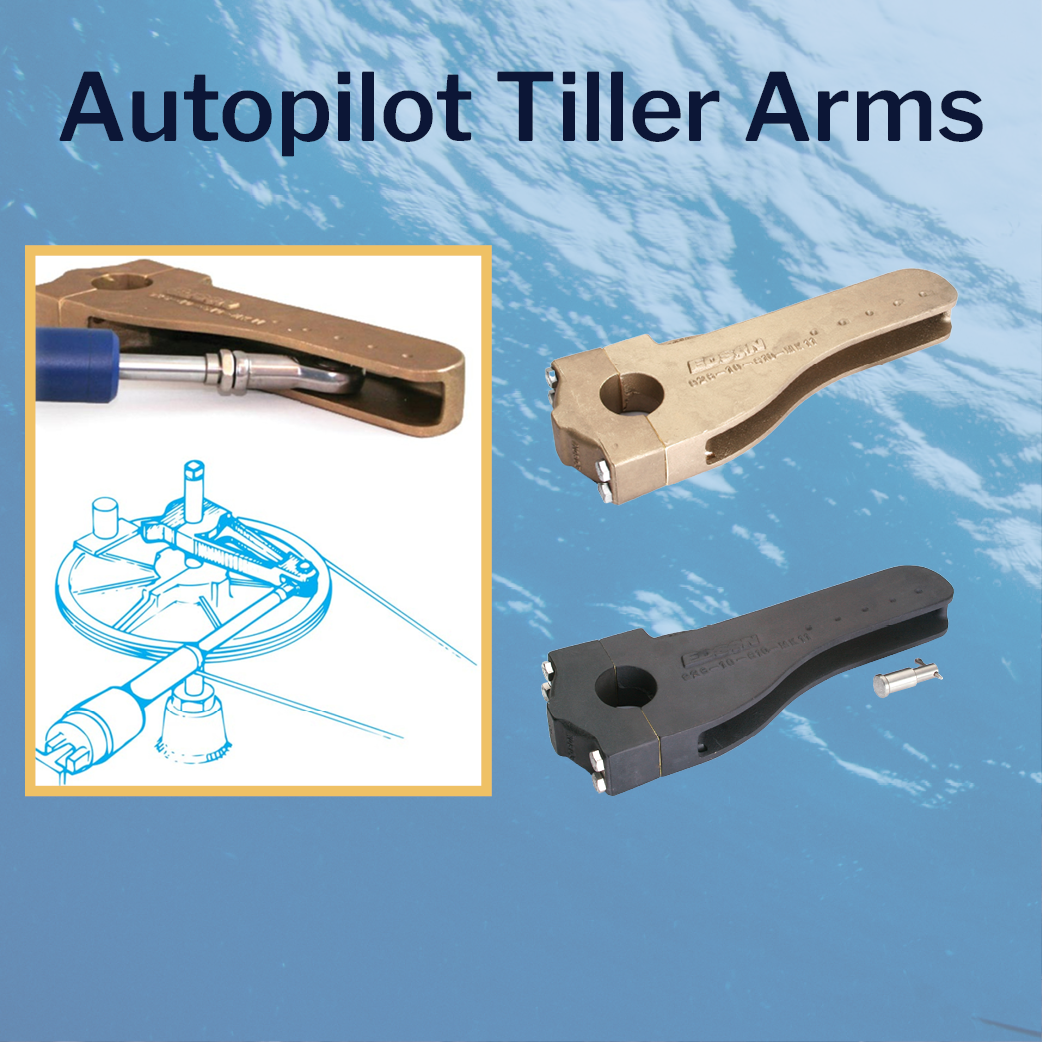 Tiller arms for autopilots. Link to tiller arm page.