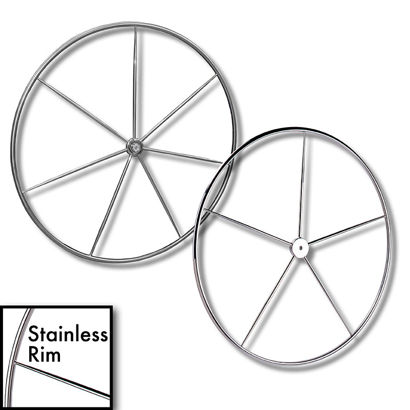 Edson Marine: Sailboat Destroyer Wheel with 1-inch Straight Hub (645ST)