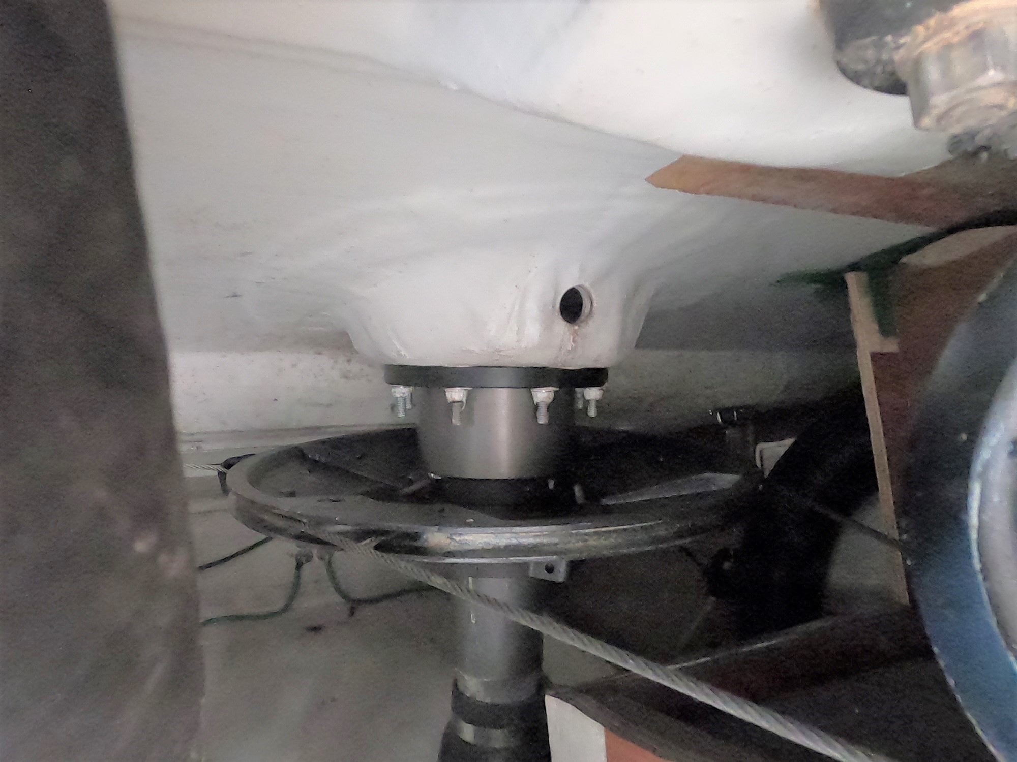 Replacing wire steering cable with Dyneema Edson Pumps