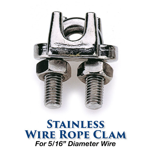 Edson Marine Steering Hardware: Stainless Wire Rope Clamp - 5