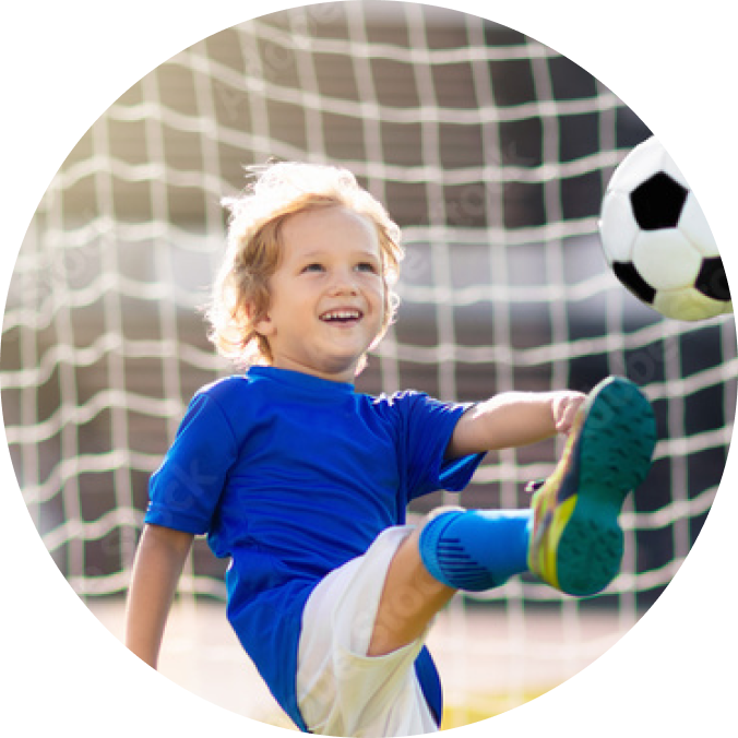a picture of kid with ball