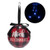 LED Noel au chalet Christmas ball ornament plaid black and red.  Battery included.