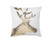 Gold reindeer sequinned decorative throw pillow