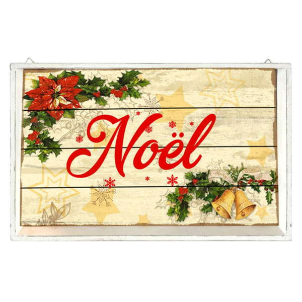 Vintage style Noel Led lighted wall sign for Christmas