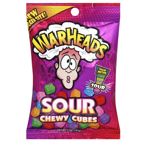 Warheads Sour Sweet Fruity Cubes Candy 141g