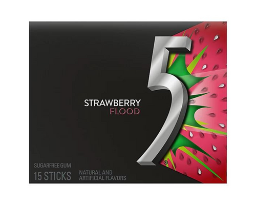 5 Gum Sour Strawberry 15 pcs