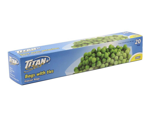 Titan Freeze Bags with Ties 20 Bags