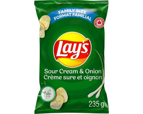 Lays Sour Cream & Onion Family Size 235g