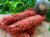 Our Dragon's Blood and White Sage smudge stick is perfect for purifying a space, adding potency to castings, and other applications. Handmade with California white sage and real dragon's blood resin from the Socotra dragon tree, Dracaena cinnabari, which grows in Socotra archipelago in the Arabian Sea. Each of our dragons blood sage smudge bundles are hand-tied and made ready for ritual use.