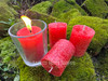 Dragon's Blood Protection Votive Candle Handmade with Real Socotra Resin for Empowerment, Warding, Defense, Dispel Negativity, Spell Candle