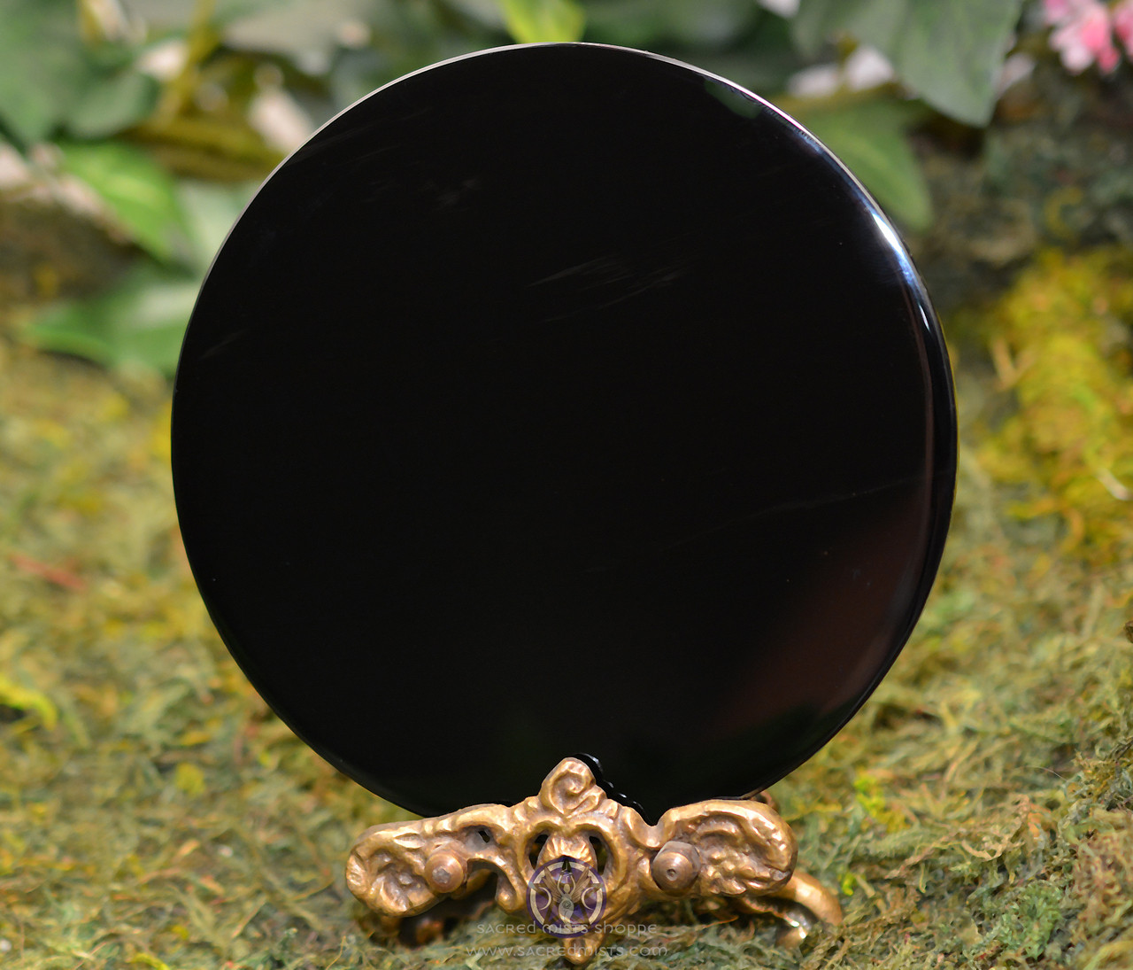 Black Obsidian Scrying Mirror Sacred Mists Shoppe