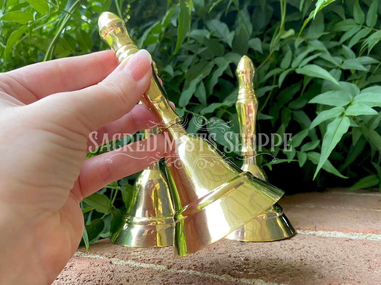 Brass & Wood Bell, Ritual Altar Bell, Witches Bells, School Bell 