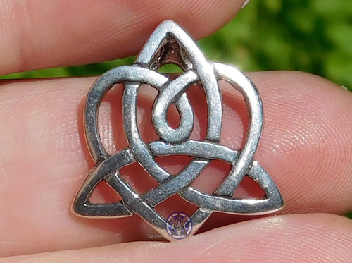 Triquetra Pendant Sterling Silver Blessed Be Inscribed Celtic