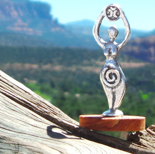 Spiral Goddess on Arizona Sandstone Statuette