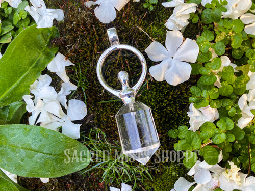 Goddess Quartz Pendant for Honoring the Goddess, Crystal Jewelry, Memory, Power, Intuition