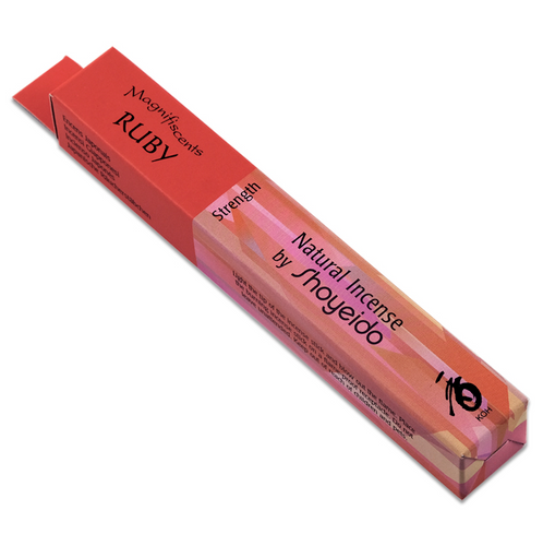 Ruby Jewel Series Premium Incense Sticks by Shoyeido for Strength, Sacred Space, Meditation, Ritual