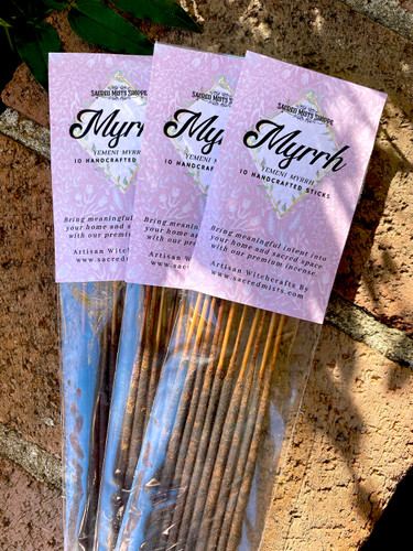 Myrrh, Yemeni Incense Sticks Handmade for Cleansing, Energy Clearing, Meditation, Sacred Space, Ritual, Spells, Wicca, Witchcraft
