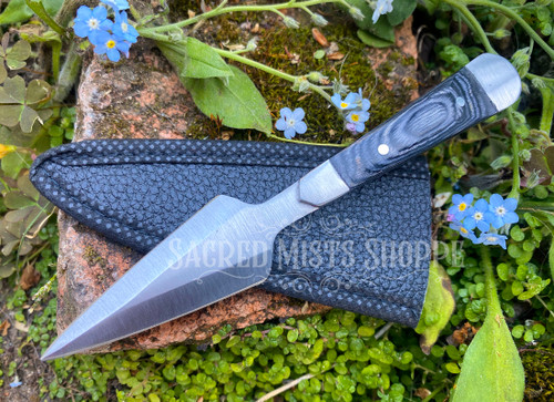 Mystic Witch Athame with Black Heartwood Handle for Sacred Ritual, Ceremony, Wicca, Energy Direction, Focus, Intention, Altar Tool, Witch Mystic Witch Athame with Black Heartwood Handle for Sacred Ritual, Ceremony, Wicca, Energy Direction, Focus, Intention, Altar Tool, Witch
