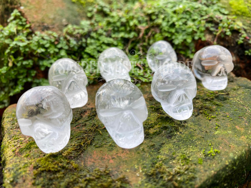 Lemurian Light Quartz Crystal Skull for Connecting to Lemuria, Angelic Energies, Divine Feminine