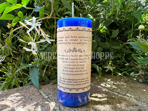 Evil Eye Pillar Candle 30 Hour Burn Time Witch's Brew for Protection, Warding, Candle Magick, Attract Luck,  Ritual, Ceremony, Altar Candle