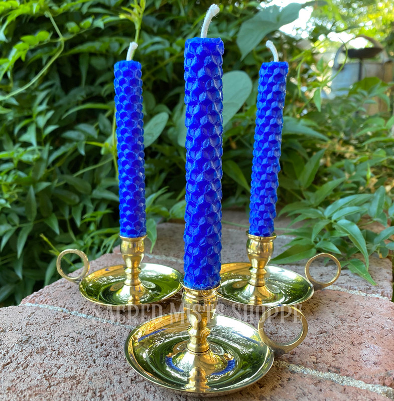 Brass Classic Chamberstick Candle Holder, Ritual Candle