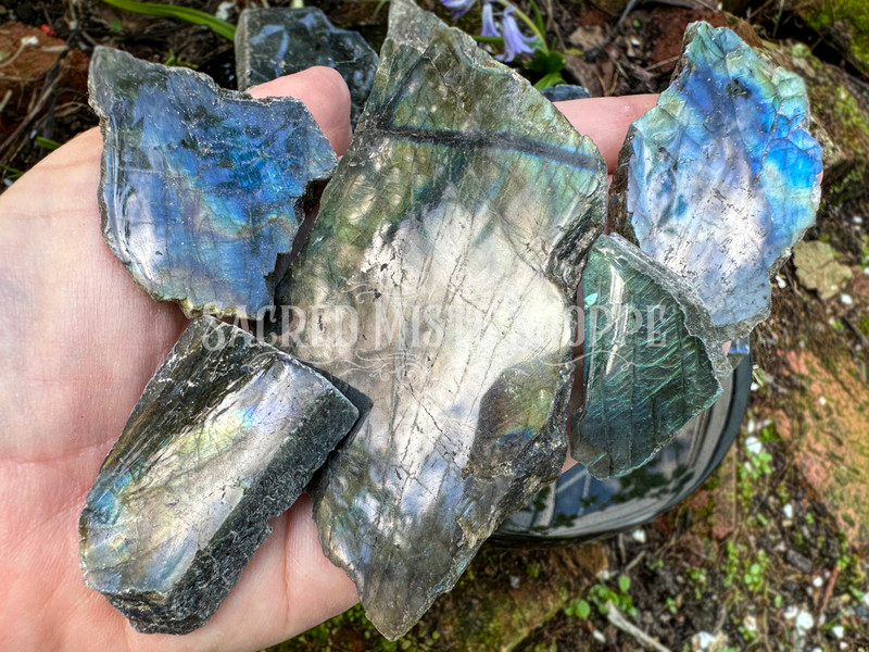 Labradorite Stone Slab One Side Polished for Magick, Inner Eye, Self ...