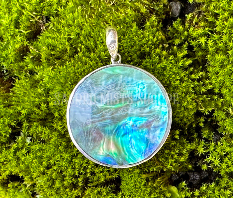 Abalone and Sterling Silver Tree of Life Pendant: Protection