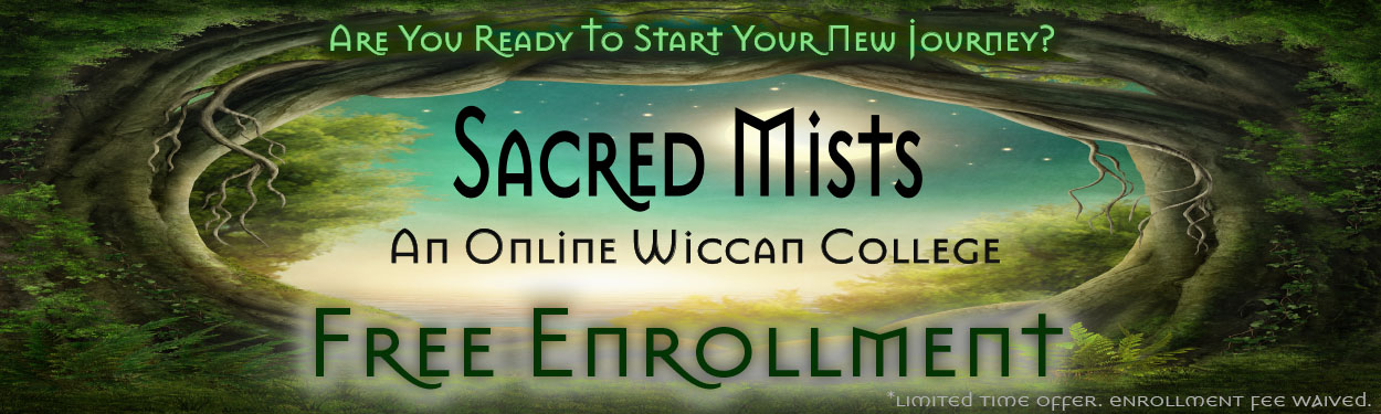Sacred Mists Wiccan College free enrollment.