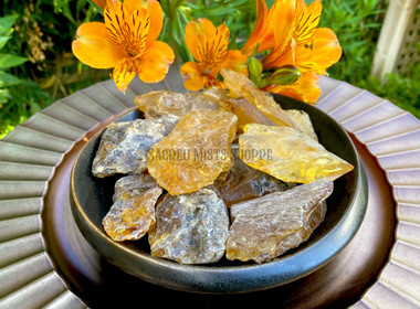 Amber Copal Young Amber Stone Two Sizes for Easing Depression, Emotional  Healing, Chakra Balancing