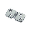Small Brass Butt Hinge - Chromed