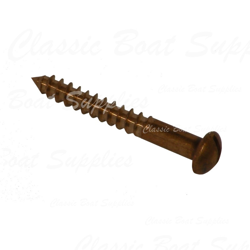 Silicon Bronze Round Slot Head Wood Screw 6g Classic Boat Supplies