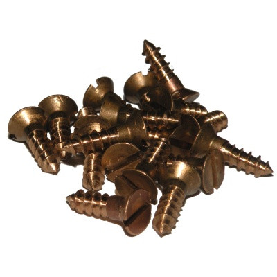 Fastenere #6 X 1/2" Silicon Bronze Wood Screws – Oval Head, Slotted Drive – Qty 50 (Grade 651)