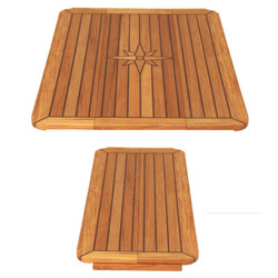 Teak Table Top - Long - Nautic Star - Sliding