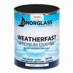 Norglass Weatherfast Premium Satin Enamel - Black