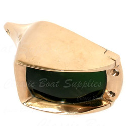 Polished bronze navigation light - starboard