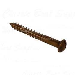 Silicon Bronze Round Slot Head Wood Screw 8g