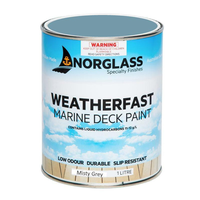 Norglass Weatherfast Slip Resistant Deck Paint - Misty Grey