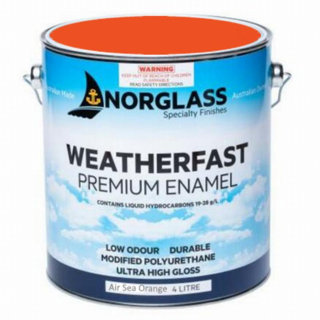 Norglass Weatherfast Premium Gloss Enamel - Air-Sea Orange