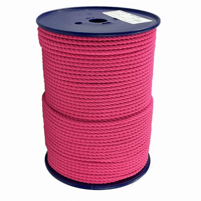 POSH Polyester Rope - 3 Strand Pink 6mm (per metre) (S.12.03