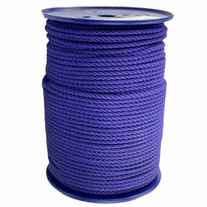 POSH Polyester Rope - 3 Strand Purple 6mm (per metre)